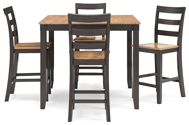 Gesthaven Counter Height Dining Table and 4 Barstools (Set of 5) - Furniture World SW (WA)