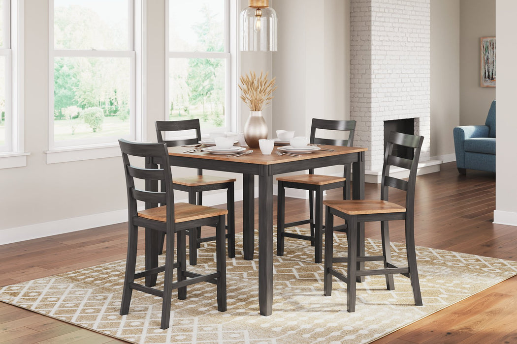 Gesthaven Counter Height Dining Table and 4 Barstools (Set of 5) - Furniture World SW (WA)