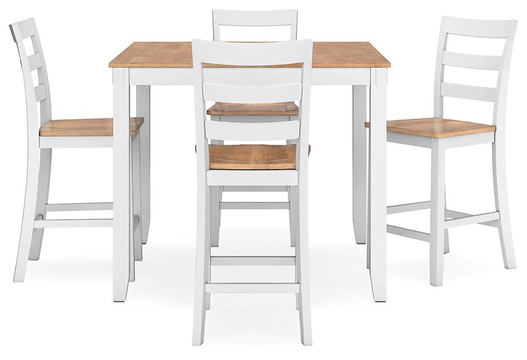 Gesthaven Counter Height Dining Table and 4 Barstools (Set of 5) - Furniture World SW (WA)