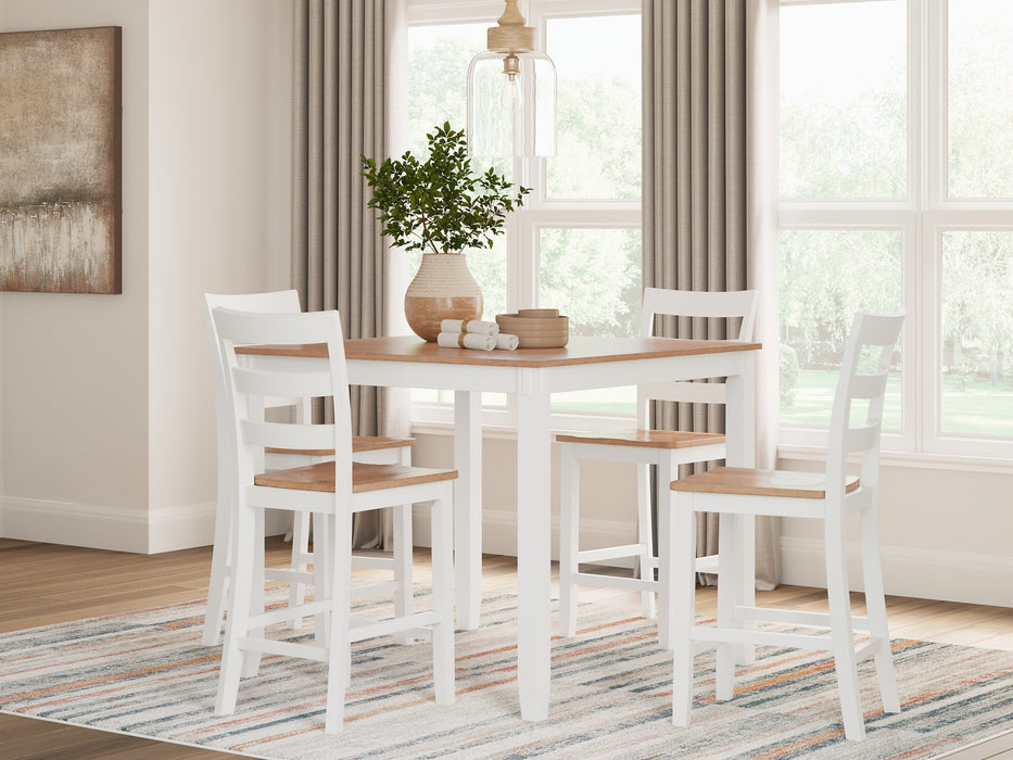 Gesthaven Counter Height Dining Table and 4 Barstools (Set of 5) - Furniture World SW (WA)