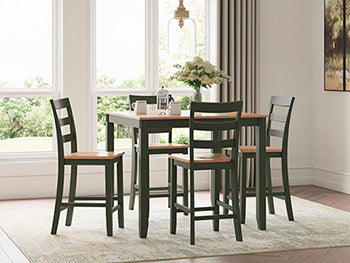 Gesthaven Counter Height Dining Table and 4 Barstools (Set of 5) - Furniture World SW (WA)