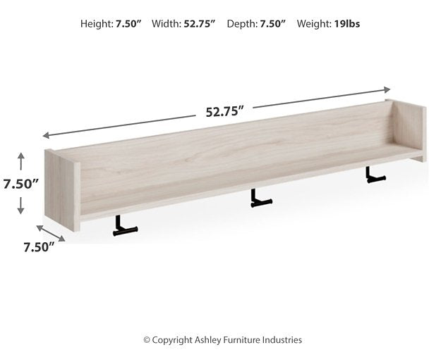 Socalle Wall Mounted Coat Rack with Shelf - Furniture World SW (WA)