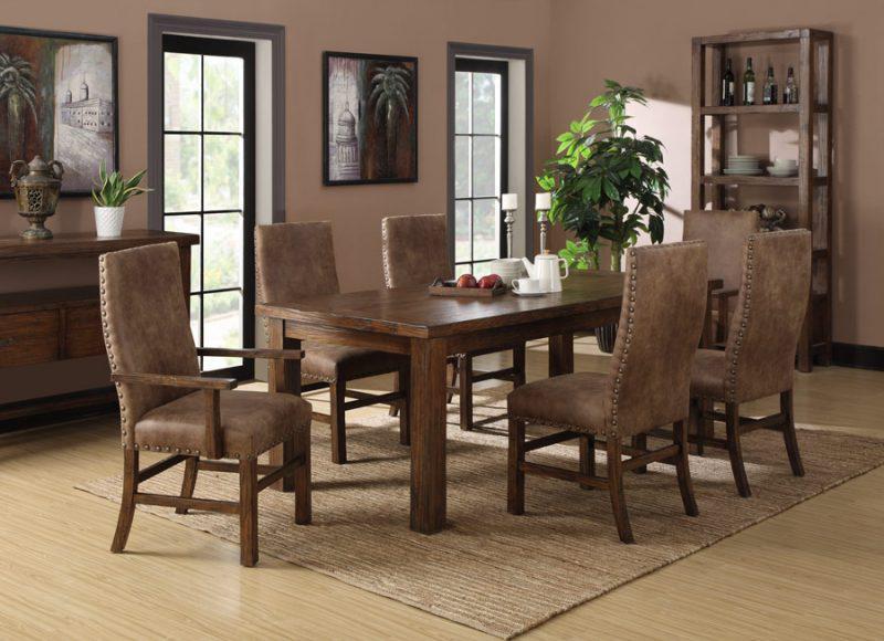 Emerald Home Chambers Creek Upholstered Side Chair (Set of 2) in Distressed Brown