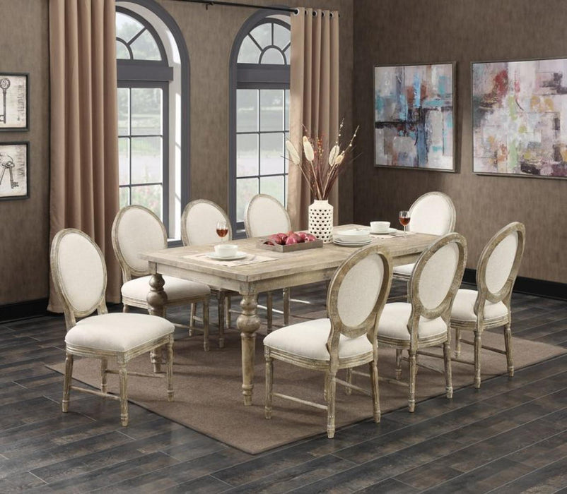 Emerald Home Interlude Upholstered Side Chair (Set of 2) in Weathered Pine - Furniture World SW (WA)