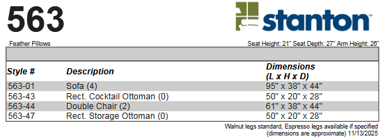 Stanton 563 Sofa - Shown in Lush Spinach - Furniture World SW (WA)