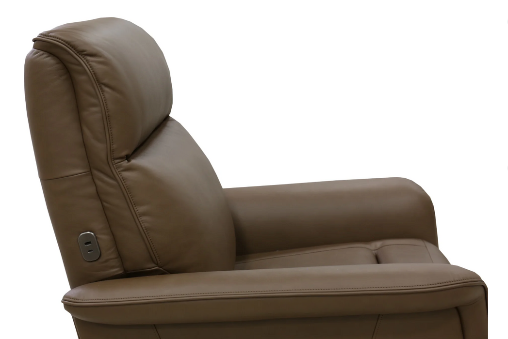 Flexsteel Haven Leather Power Swivel Recliner with Power Headrest, Lumbar, Heat, Massage & Ventilation - Furniture World SW (WA)