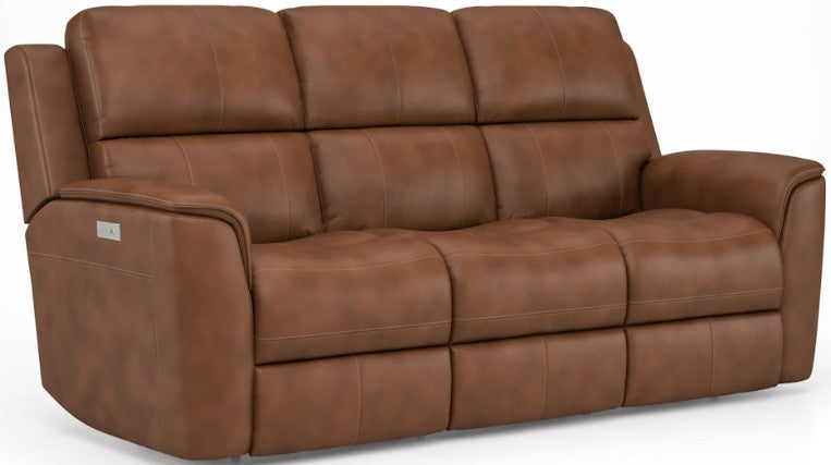 Flexsteel Henry Power Reclining Sofa with Power Headrests and Lumbar - Furniture World SW (WA)