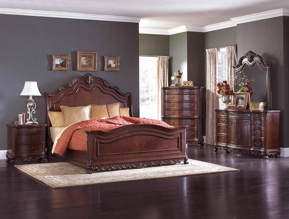 Homelegance Deryn Park Queen Sleigh Bed in Cherry 2243SL-1 - Furniture World SW (WA)