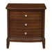 Homelegance Cotterill 3 Drawer Nightstand in Cherry 1730-4 image