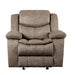 Homelegance Furniture Bastrop Glider Reclining Chair in Brown 8230FBR-1 image