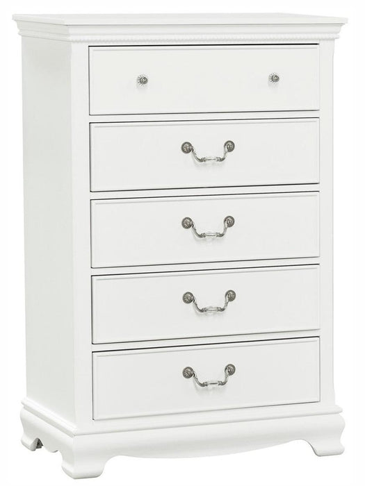 Homelegance Lucida 5 Drawer Chest in White 2039W-9 - Furniture World SW (WA)