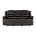 Homelegance Furniture Jarita Double Reclining Sofa in Brown image