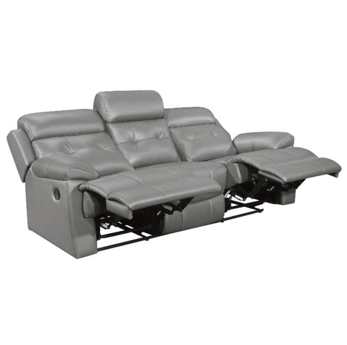 Homelegance Furniture Lambent Double Reclining Sofa in Gray