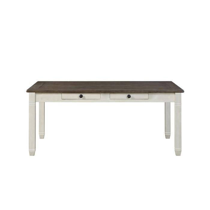 Homelegance Granby Dining Table in White & Brown 5627NW-72 image