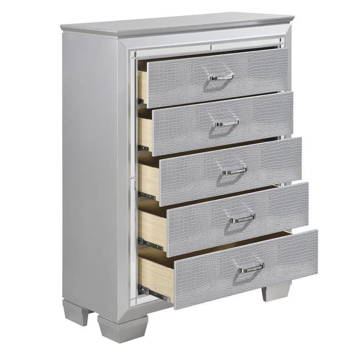 Homelegance Allura Chest in Silver 1916-9 - Furniture World SW (WA)