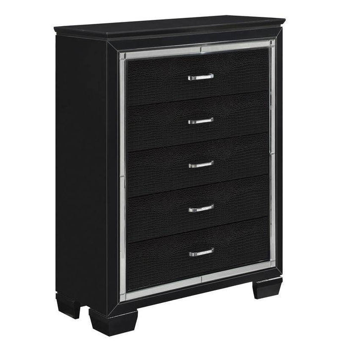 Homelegance Allura Chest in Black 1916BK-9 - Furniture World SW (WA)