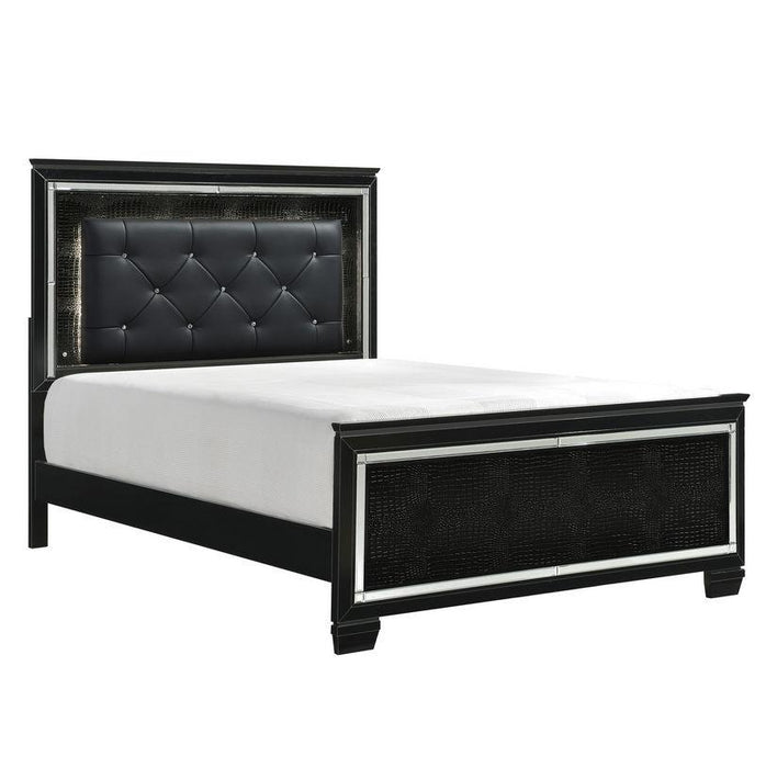 Homelegance Allura Full Panel Bed in Black 1916FBK-1* - Furniture World SW (WA)
