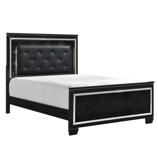 Homelegance Allura King Panel Bed in Black 1916KBK-1EK* - Furniture World SW (WA)