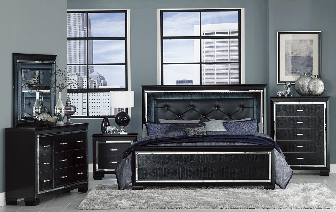 Homelegance Allura Full Panel Bed in Black 1916FBK-1* - Furniture World SW (WA)