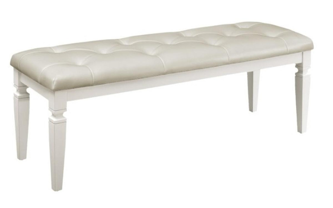 Homelegance Allura Bed Bench in White 1916W-FBH - Furniture World SW (WA)