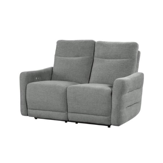 Homelegance Furniture Edition Power Double Lay Flat Reclining Loveseat in Dove Grey 9804DV-2PWH - Furniture World SW (WA)