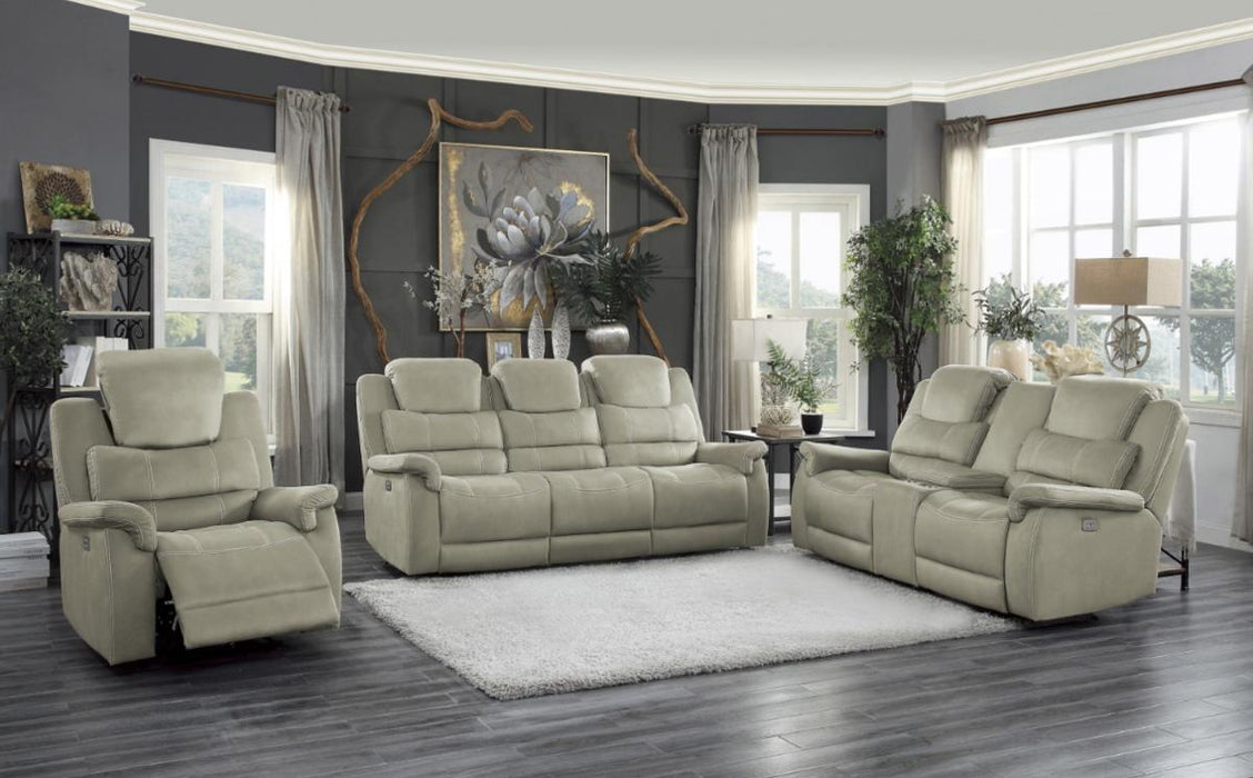 Shola Double Reclining Sofa in Gray