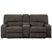 Homelegance Furniture Borneo Double Glider Reclining Loveseat in Chocolate image