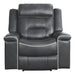 Homelegance Furniture Darwan Lay Flat Recliner in Dark Gray image