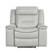 Homelegance Furniture Darwan Lay Flat Recliner in Light Gray image