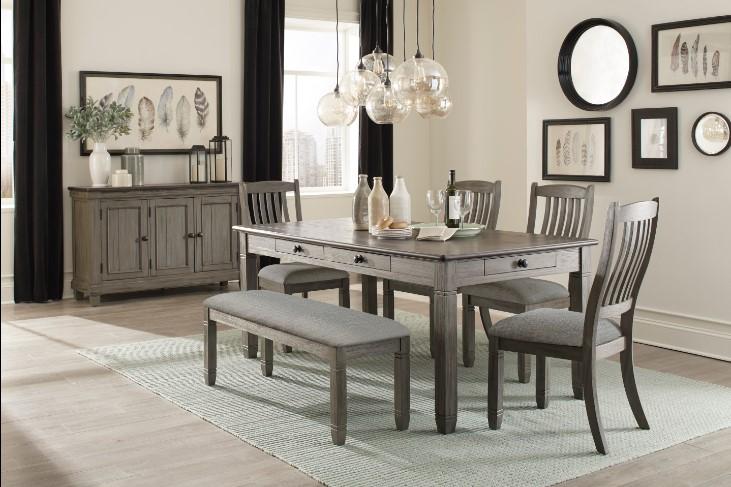 Granby Dining Table in Coffee and Antique Gray 5627GY-72