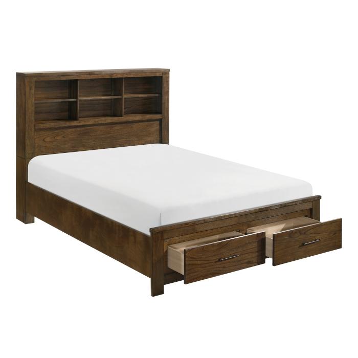 1592F-1*-Bedroom (3) Full Platform Bed with Footboard Storage