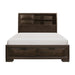 Chesky Queen Bookcase Bed with Footboard Storage in Warm Espresso 1753-1* image