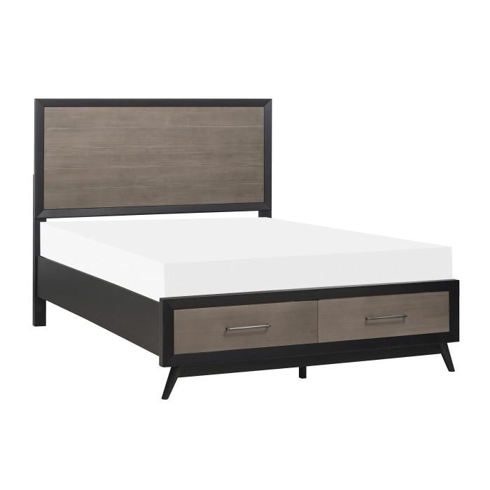 Raku (3)Eastern King Platform Bed with Footboard Storage - Furniture World SW (WA)