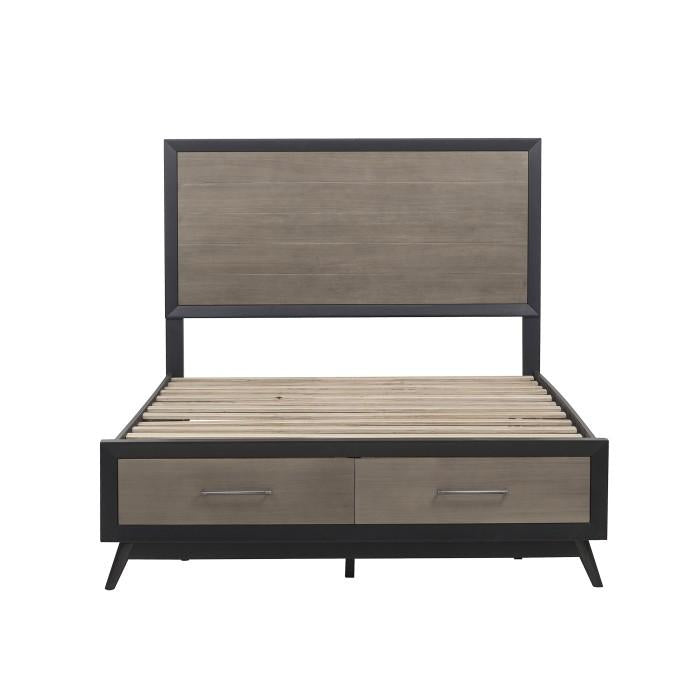 Raku (3)California King Platform Bed with Footboard Storage - Furniture World SW (WA)