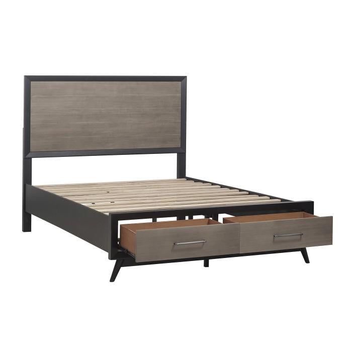 Raku (3)California King Platform Bed with Footboard Storage - Furniture World SW (WA)