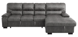 Michigan Sectional with Pull Out Bed and Right Chaise in Dark Gray 9407DG2RC3L - Furniture World SW (WA)