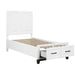 1450WHT-1-Youth (3) Twin Platform Bed with Footboard Storage - Furniture World SW (WA)