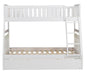 Galen Twin/Full Bunk Bed w/ Twin Trundle in White B2053TFW-1R - Furniture World SW (WA)