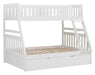 Galen Twin/Full Bunk Bed w/ Twin Trundle in White B2053TFW-1R - Furniture World SW (WA)