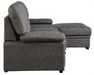 Michigan Sectional with Pull Out Bed and Right Chaise in Dark Gray 9407DG2RC3L - Furniture World SW (WA)