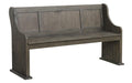 Toulon Bench with Curved Arms in Dark Pewter 5438-14A - Furniture World SW (WA)