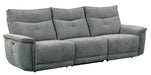 Tesoro Power Double Reclining Sofa w/ Power Headrests in Dark Gray 9509DG-3PWH - Furniture World SW (WA)