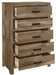 Mandan 5 Drawer Chest in Weathered Pine 1910-9 - Furniture World SW (WA)