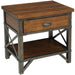 Holverson Nightstand in Rustic Brown & Gunmetal 1715-4 - Furniture World SW (WA)