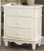 Clementine 3 Drawer Night Stand in White B1799-4 - Furniture World SW (WA)