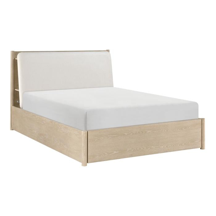 1313N-1-Bedroom (3) Queen Platform Bed with Footboard Storage - Furniture World SW (WA)