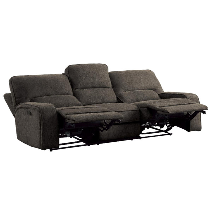 Borneo Power Double Reclining Sofa in Chocolate - Furniture World SW (WA)