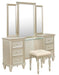 Celandine Vanity Stool in Pearl/Silver 1928-14 - Furniture World SW (WA)