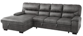Michigan Sectional with Pull Out Bed and Left Chaise in Dark Gray 9407DG2LC3R - Furniture World SW (WA)