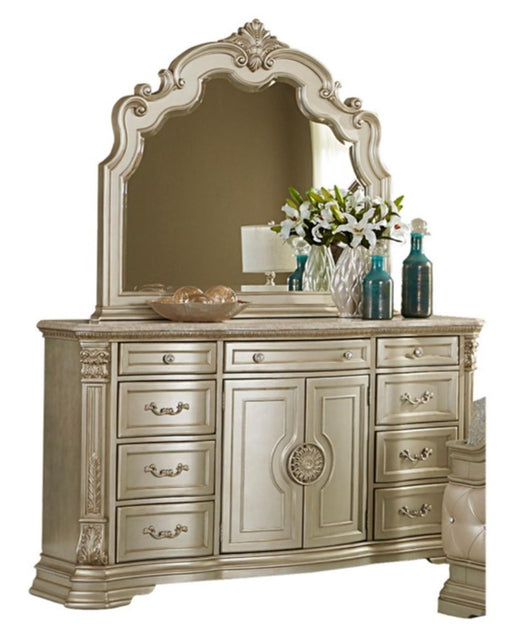 Antoinetta Mirror in Champagne Wood 1919NC-6 - Furniture World SW (WA)